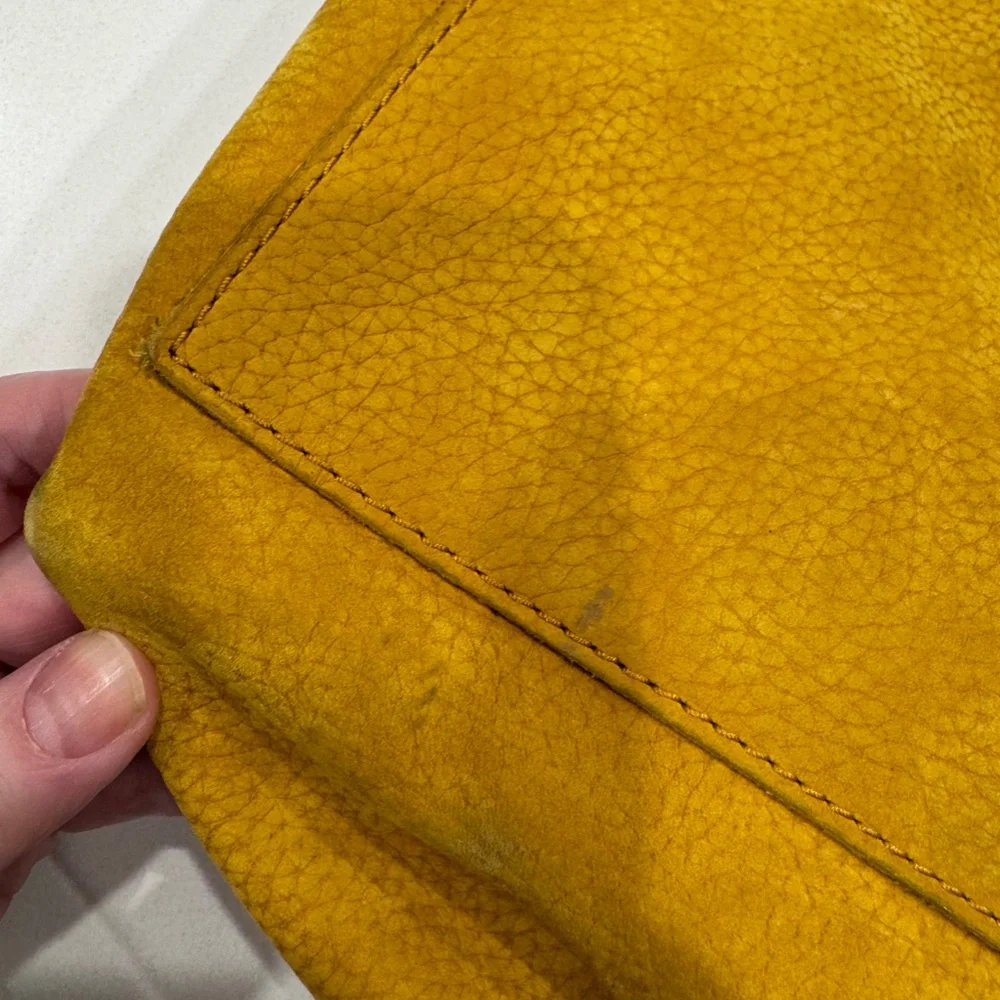Madewell Transport Tote Mustard Suede Medium